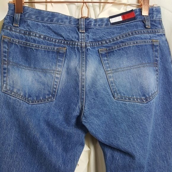 Vintage Tommy Hilfiger Star Release Hem Bootleg Jeans Rare 90s Y2K Size 29 - Picture 6 of 8